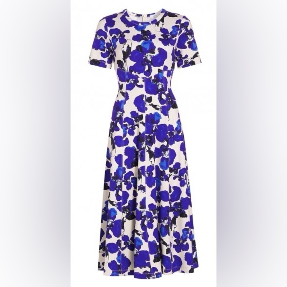 Women's Thea Short-Sleeve Orchid-Print Midi-Dress
Tanya Taylor
